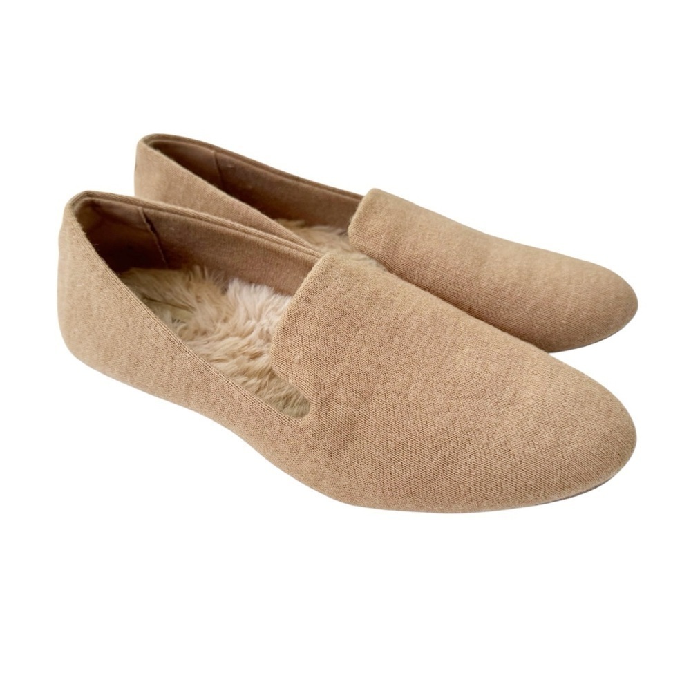 Birdies Starling Knit Loafers in Oatmeal Faux Fur Size 7.5 - Picture 3 of 12